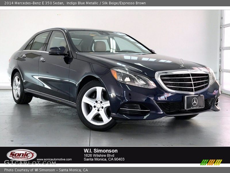 Indigo Blue Metallic / Silk Beige/Espresso Brown 2014 Mercedes-Benz E 350 Sedan
