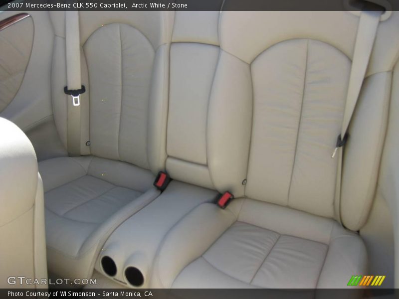 Arctic White / Stone 2007 Mercedes-Benz CLK 550 Cabriolet