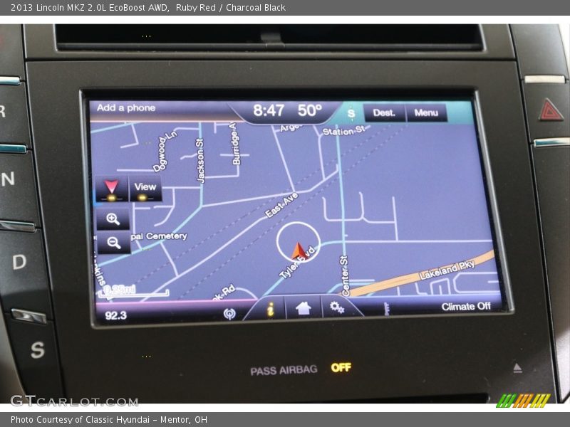Ruby Red / Charcoal Black 2013 Lincoln MKZ 2.0L EcoBoost AWD