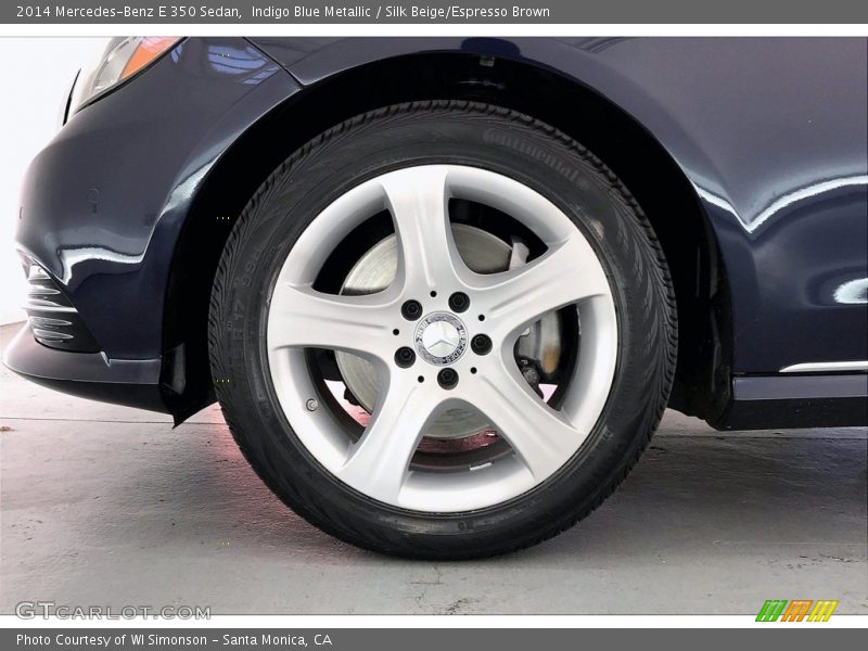 Indigo Blue Metallic / Silk Beige/Espresso Brown 2014 Mercedes-Benz E 350 Sedan