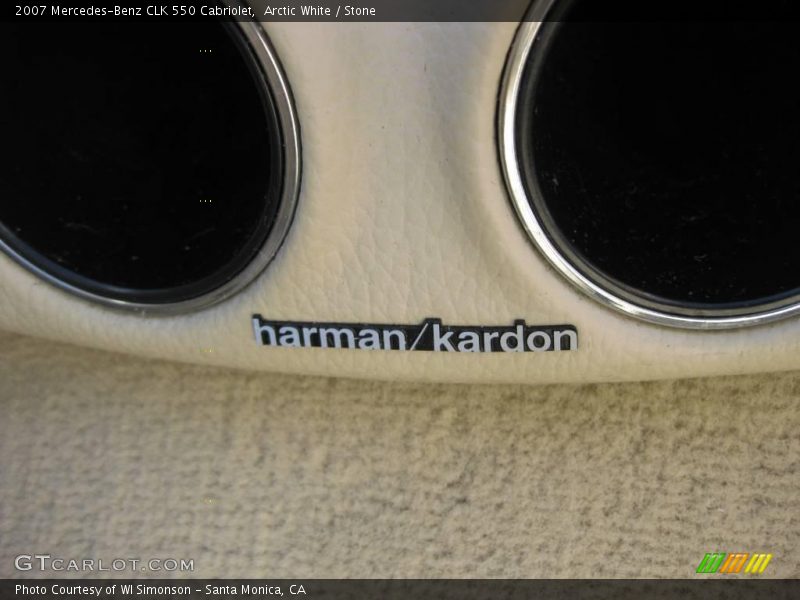 Arctic White / Stone 2007 Mercedes-Benz CLK 550 Cabriolet