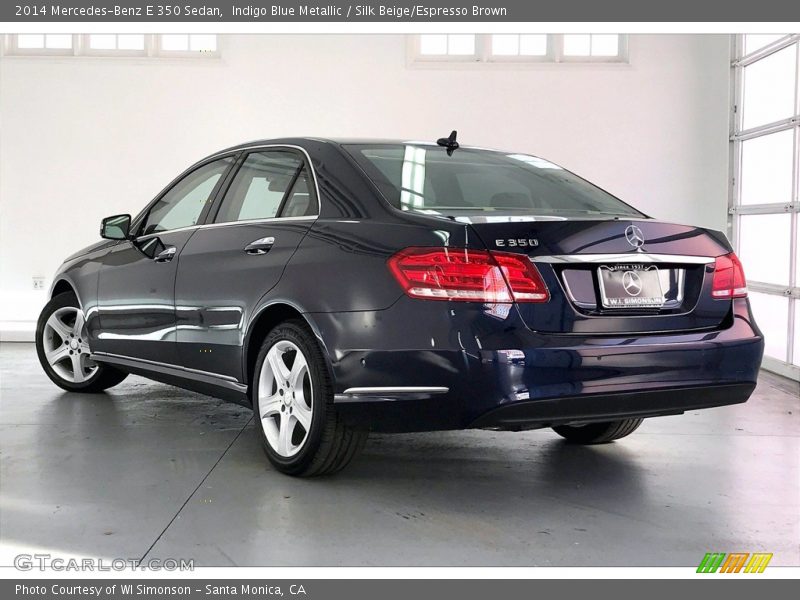 Indigo Blue Metallic / Silk Beige/Espresso Brown 2014 Mercedes-Benz E 350 Sedan