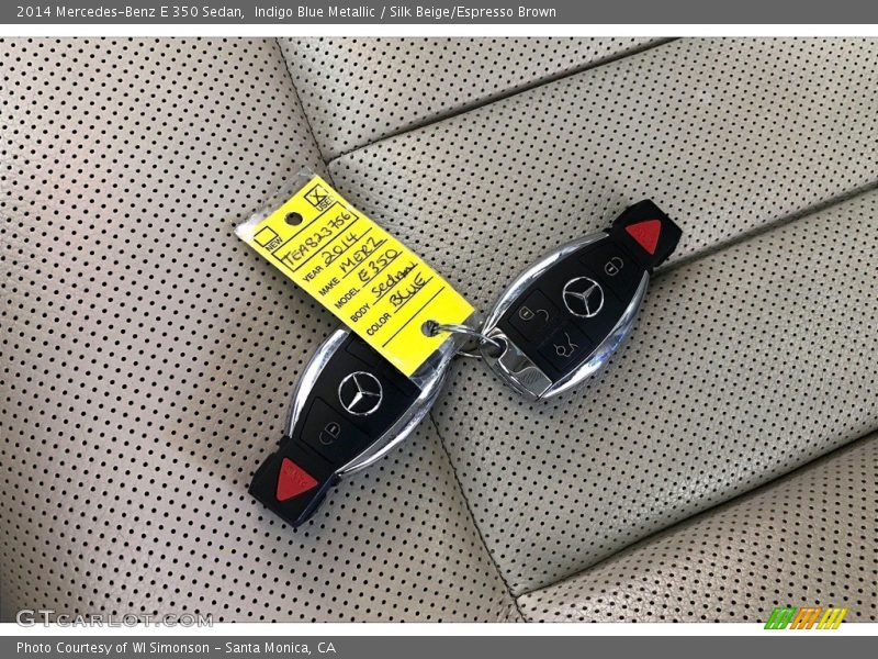 Indigo Blue Metallic / Silk Beige/Espresso Brown 2014 Mercedes-Benz E 350 Sedan