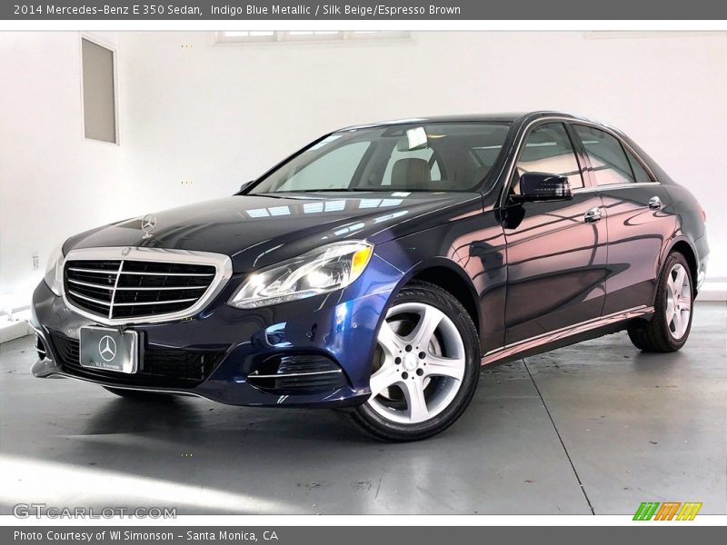 Indigo Blue Metallic / Silk Beige/Espresso Brown 2014 Mercedes-Benz E 350 Sedan