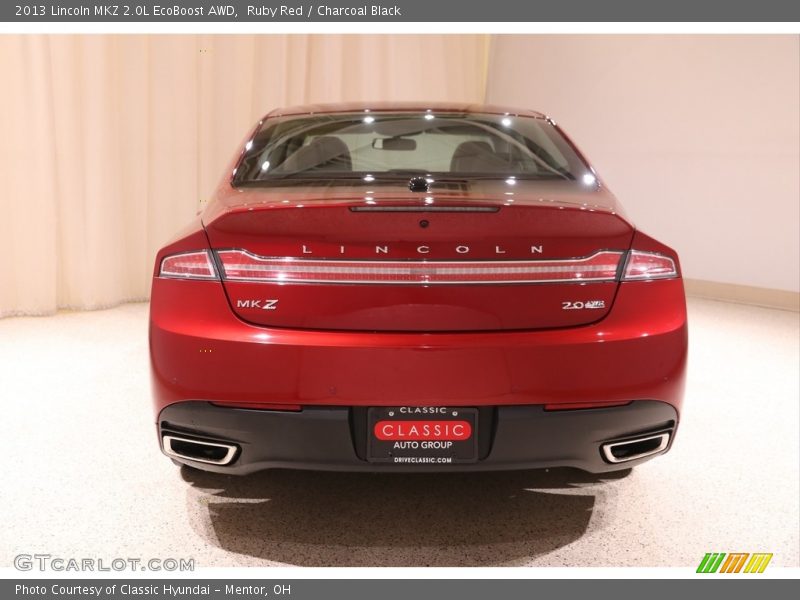 Ruby Red / Charcoal Black 2013 Lincoln MKZ 2.0L EcoBoost AWD