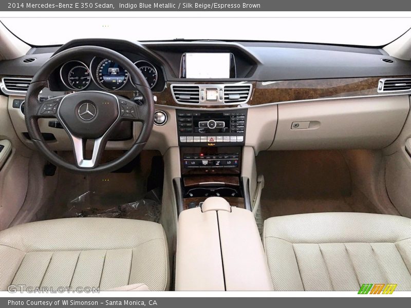 Indigo Blue Metallic / Silk Beige/Espresso Brown 2014 Mercedes-Benz E 350 Sedan