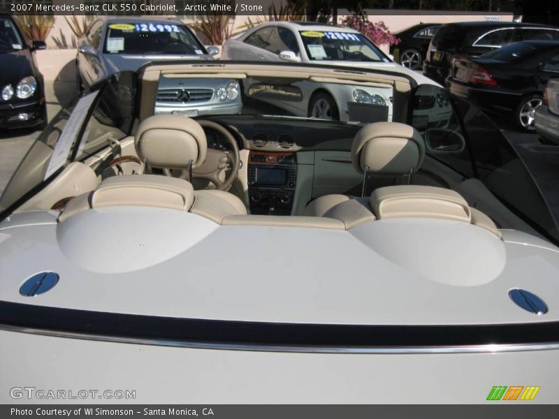 Arctic White / Stone 2007 Mercedes-Benz CLK 550 Cabriolet