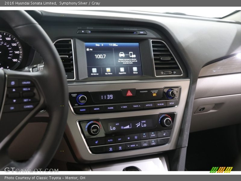 Symphony Silver / Gray 2016 Hyundai Sonata Limited