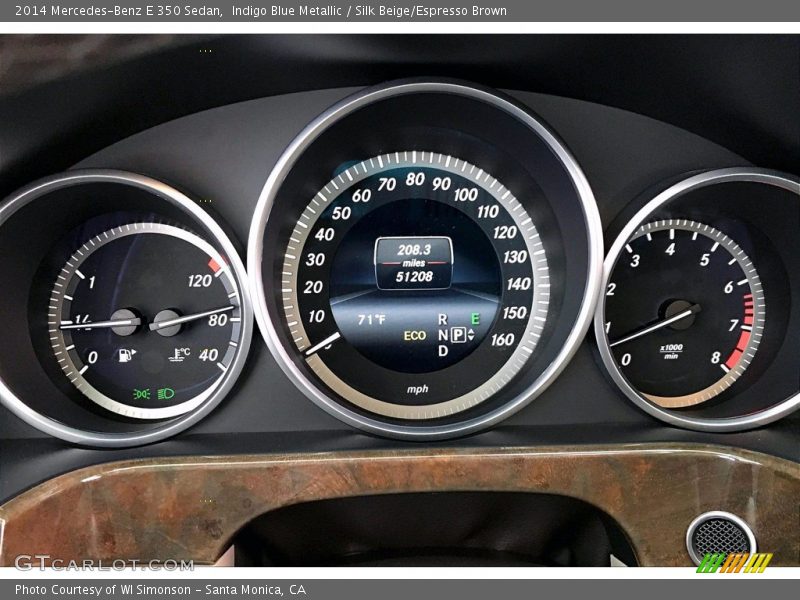 Indigo Blue Metallic / Silk Beige/Espresso Brown 2014 Mercedes-Benz E 350 Sedan