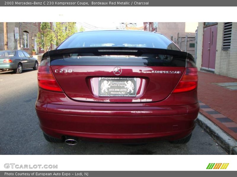 Bordeaux Red Metallic / Charcoal 2003 Mercedes-Benz C 230 Kompressor Coupe