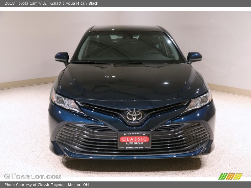 Galactic Aqua Mica / Black 2018 Toyota Camry LE