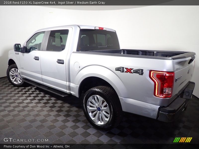 Ingot Silver / Medium Earth Gray 2016 Ford F150 XL SuperCrew 4x4