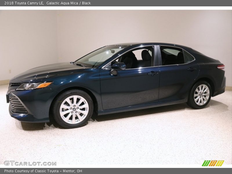 Galactic Aqua Mica / Black 2018 Toyota Camry LE