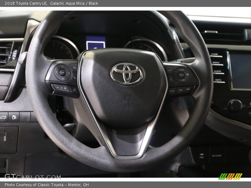 Galactic Aqua Mica / Black 2018 Toyota Camry LE