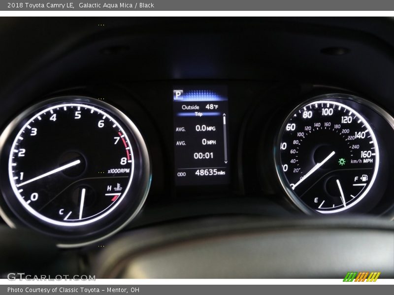Galactic Aqua Mica / Black 2018 Toyota Camry LE