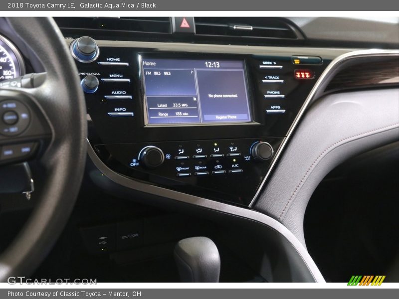 Galactic Aqua Mica / Black 2018 Toyota Camry LE