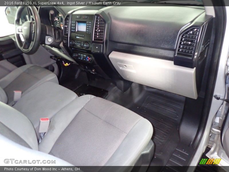 Ingot Silver / Medium Earth Gray 2016 Ford F150 XL SuperCrew 4x4