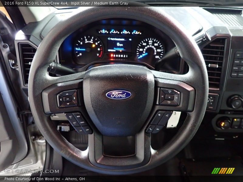 Ingot Silver / Medium Earth Gray 2016 Ford F150 XL SuperCrew 4x4
