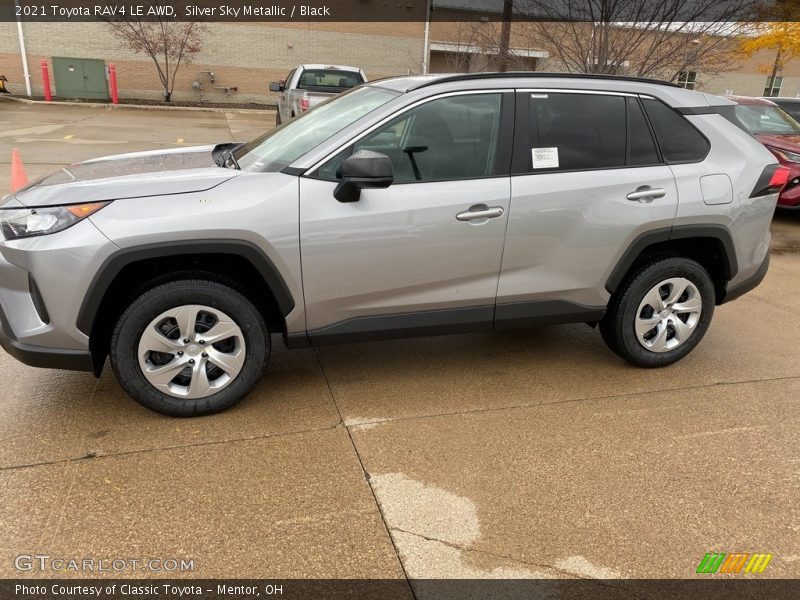 Silver Sky Metallic / Black 2021 Toyota RAV4 LE AWD