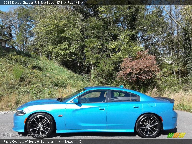 B5 Blue Pearl / Black 2018 Dodge Charger R/T Scat Pack