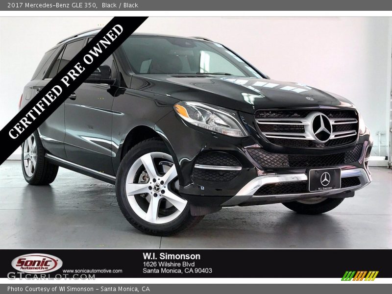 Black / Black 2017 Mercedes-Benz GLE 350