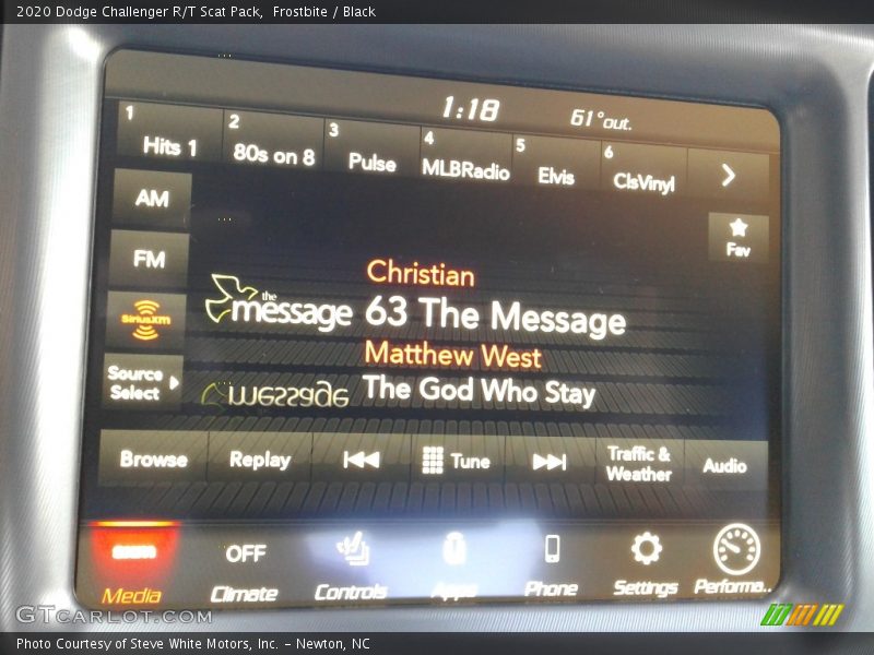 Frostbite / Black 2020 Dodge Challenger R/T Scat Pack