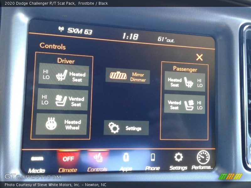 Frostbite / Black 2020 Dodge Challenger R/T Scat Pack