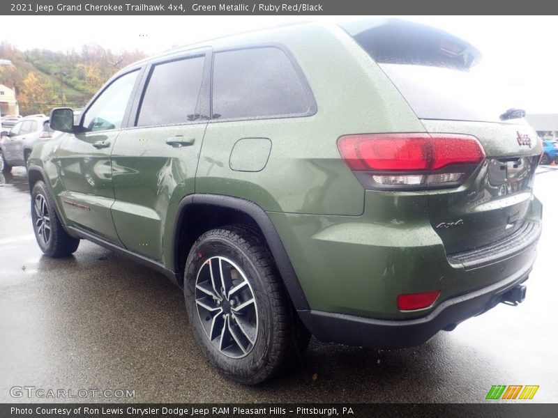 Green Metallic / Ruby Red/Black 2021 Jeep Grand Cherokee Trailhawk 4x4
