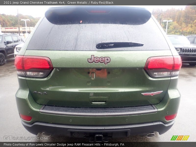 Green Metallic / Ruby Red/Black 2021 Jeep Grand Cherokee Trailhawk 4x4