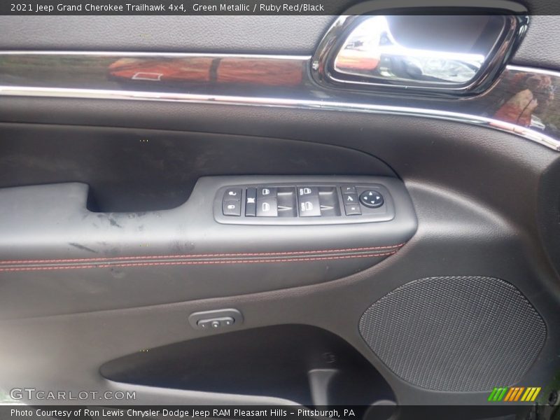 Green Metallic / Ruby Red/Black 2021 Jeep Grand Cherokee Trailhawk 4x4