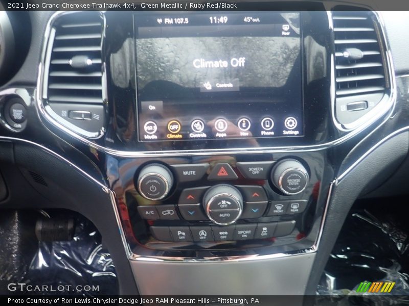 Green Metallic / Ruby Red/Black 2021 Jeep Grand Cherokee Trailhawk 4x4