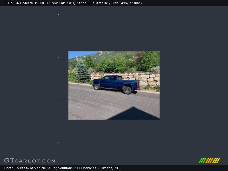Stone Blue Metallic / Dark Ash/Jet Black 2019 GMC Sierra 3500HD Crew Cab 4WD