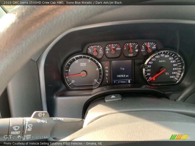 Stone Blue Metallic / Dark Ash/Jet Black 2019 GMC Sierra 3500HD Crew Cab 4WD