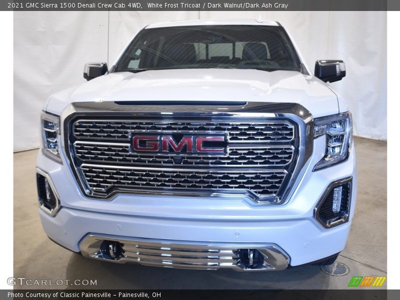 White Frost Tricoat / Dark Walnut/Dark Ash Gray 2021 GMC Sierra 1500 Denali Crew Cab 4WD