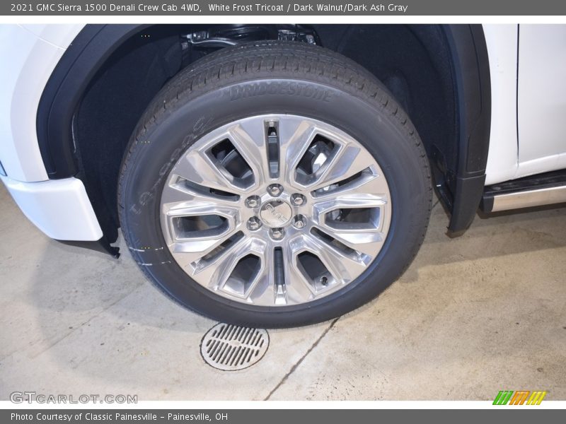 White Frost Tricoat / Dark Walnut/Dark Ash Gray 2021 GMC Sierra 1500 Denali Crew Cab 4WD