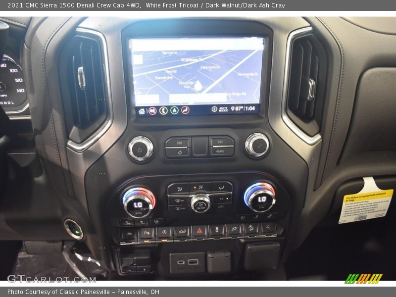 White Frost Tricoat / Dark Walnut/Dark Ash Gray 2021 GMC Sierra 1500 Denali Crew Cab 4WD