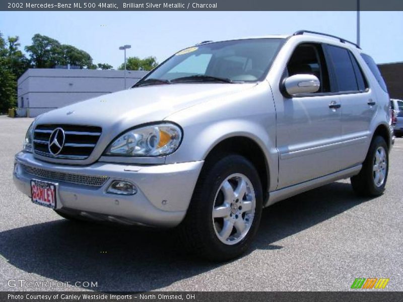 Brilliant Silver Metallic / Charcoal 2002 Mercedes-Benz ML 500 4Matic