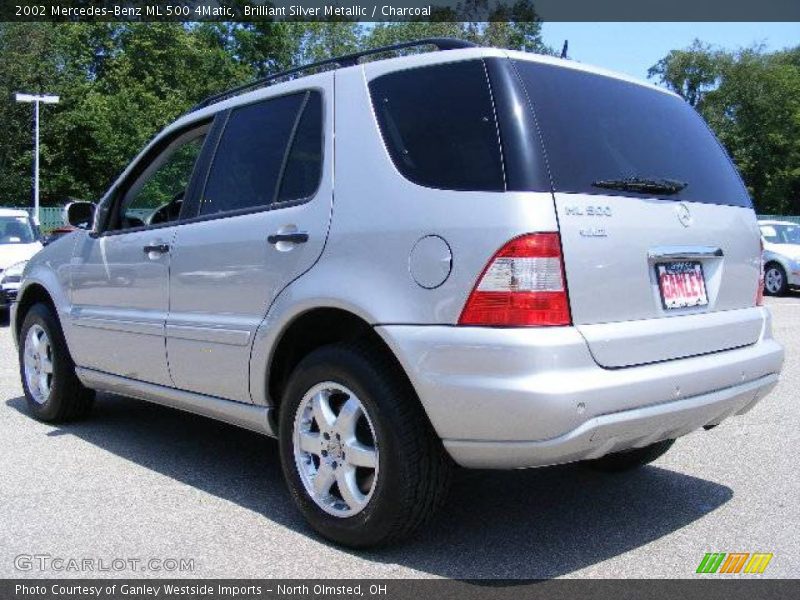 Brilliant Silver Metallic / Charcoal 2002 Mercedes-Benz ML 500 4Matic