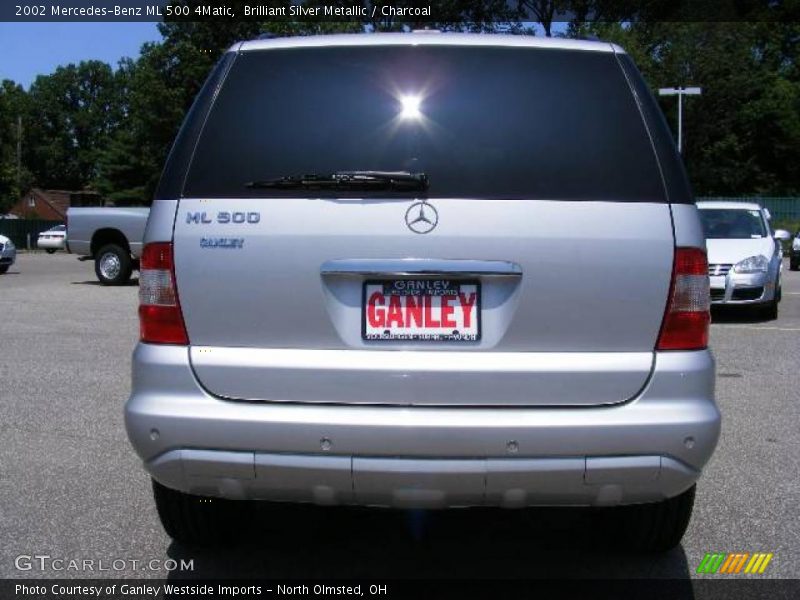 Brilliant Silver Metallic / Charcoal 2002 Mercedes-Benz ML 500 4Matic