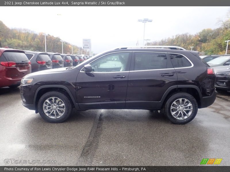 Sangria Metallic / Ski Gray/Black 2021 Jeep Cherokee Latitude Lux 4x4