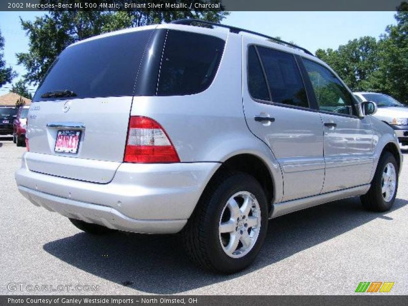 Brilliant Silver Metallic / Charcoal 2002 Mercedes-Benz ML 500 4Matic
