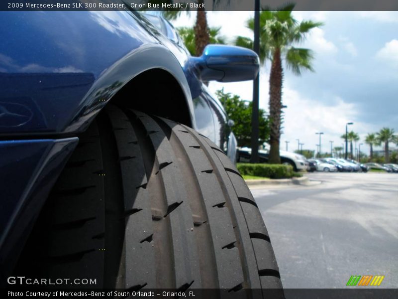Orion Blue Metallic / Black 2009 Mercedes-Benz SLK 300 Roadster