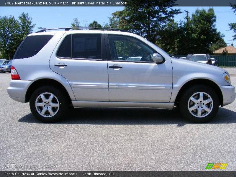 Brilliant Silver Metallic / Charcoal 2002 Mercedes-Benz ML 500 4Matic