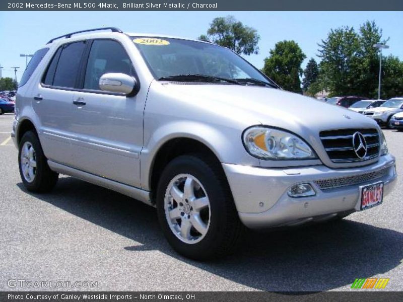 Brilliant Silver Metallic / Charcoal 2002 Mercedes-Benz ML 500 4Matic