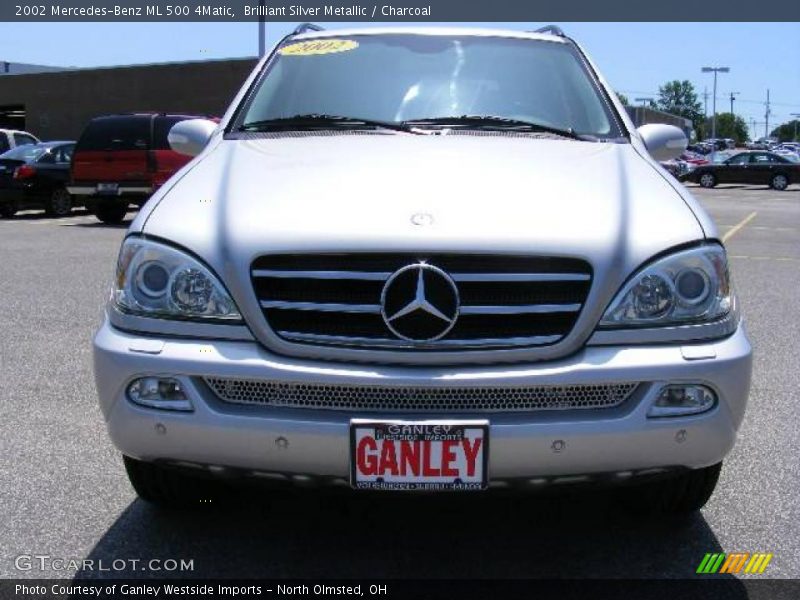 Brilliant Silver Metallic / Charcoal 2002 Mercedes-Benz ML 500 4Matic