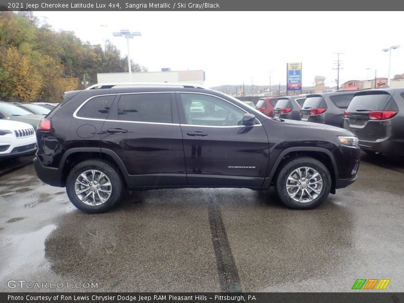 Sangria Metallic / Ski Gray/Black 2021 Jeep Cherokee Latitude Lux 4x4