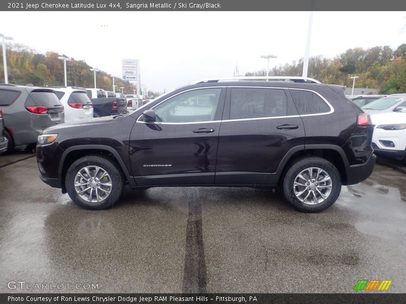 Sangria Metallic / Ski Gray/Black 2021 Jeep Cherokee Latitude Lux 4x4