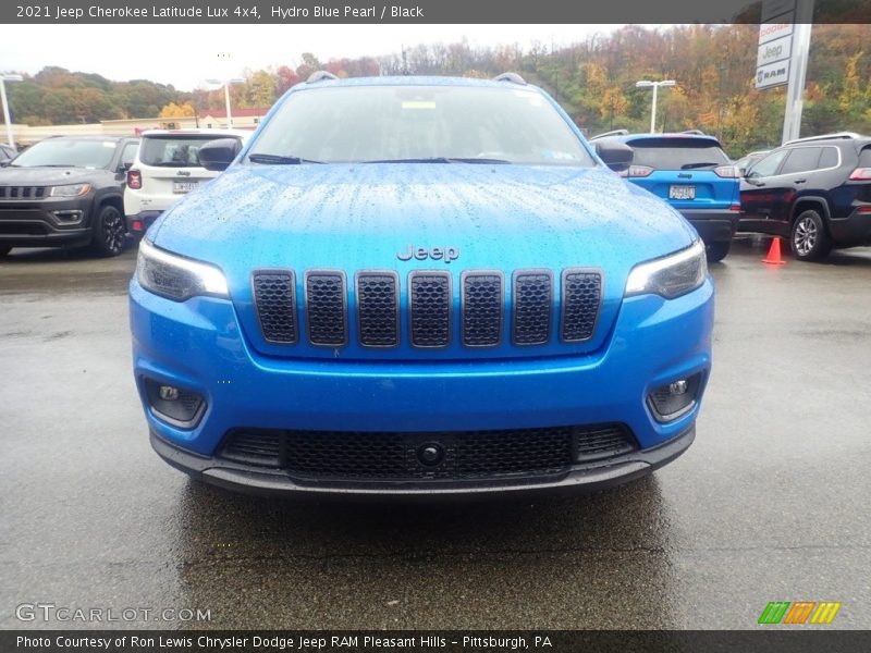 Hydro Blue Pearl / Black 2021 Jeep Cherokee Latitude Lux 4x4