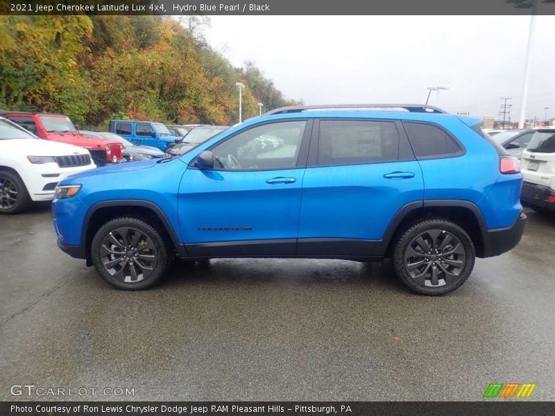 Hydro Blue Pearl / Black 2021 Jeep Cherokee Latitude Lux 4x4