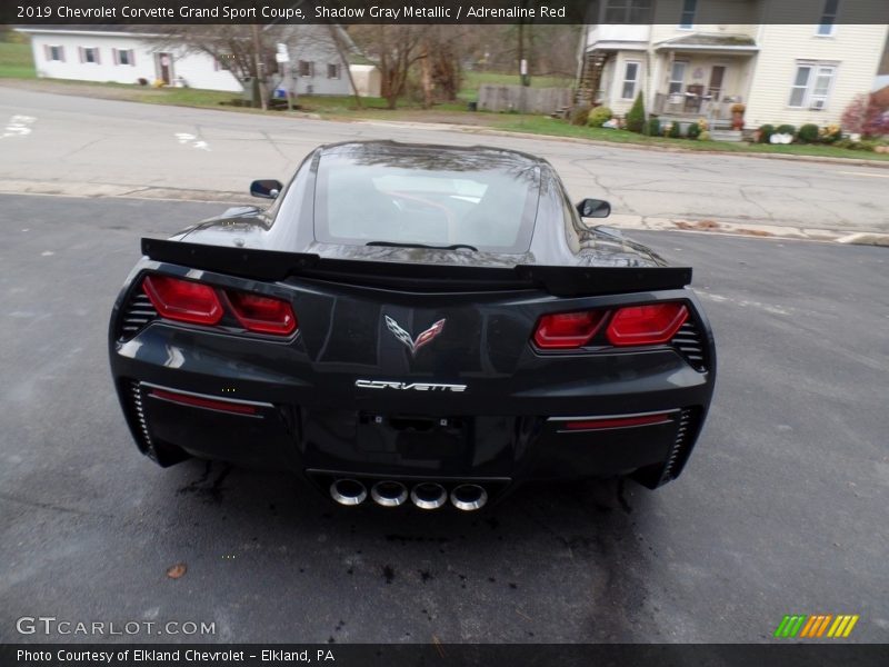 Shadow Gray Metallic / Adrenaline Red 2019 Chevrolet Corvette Grand Sport Coupe